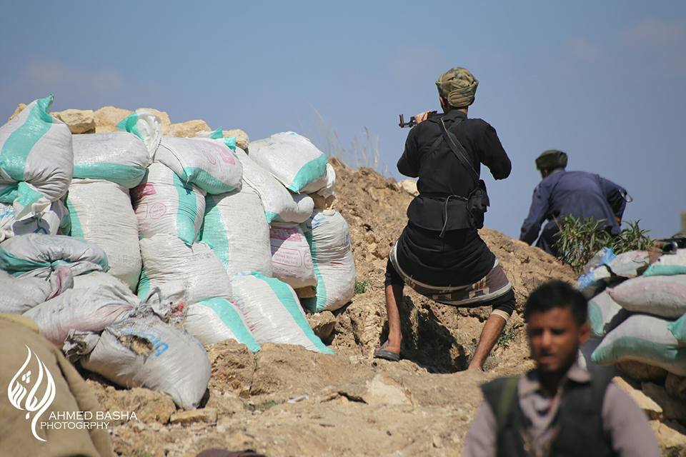 صورة ارشيفية من جبهة مقبنة - تعز