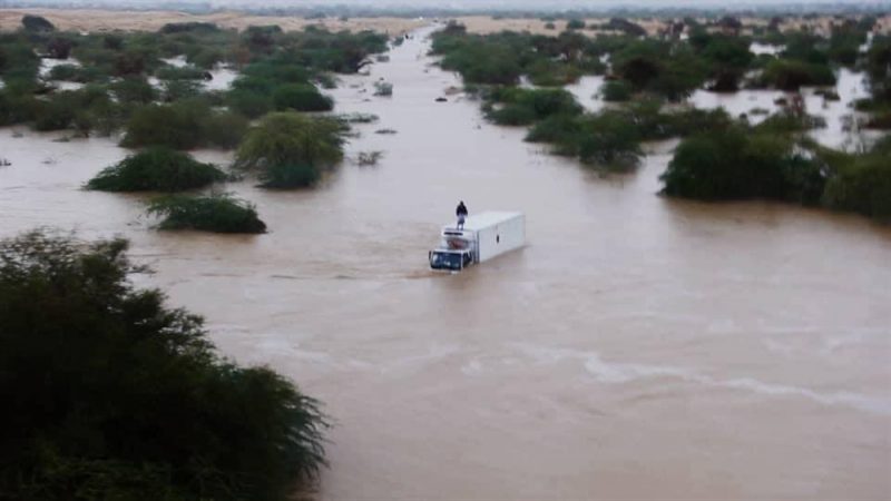 الإعلان عن مدينتين منكوبتين في حضرموت بسبب المنخفض الجوي