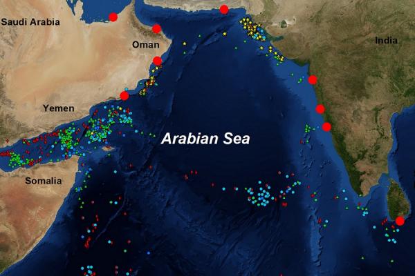 زلزال بقوة 4.4 يضرب غرب بحر العرب إلى الشرق من سواحل سقطرى