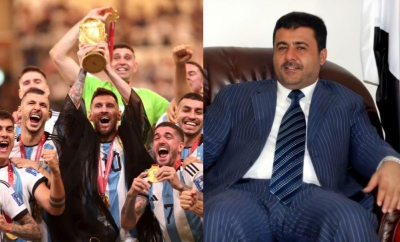 الشيخ احمد العيسي يهنئ المنتخب الأرجنتيني بالفوز بكأس العالم 2022