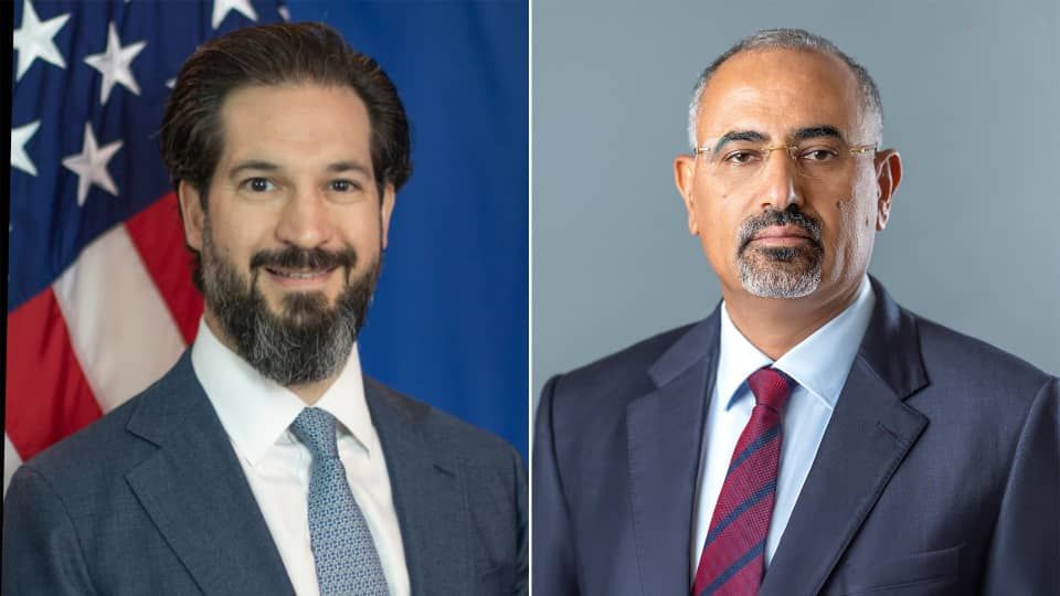 عيدروس الزبيدي يبحث مع السفير الأمريكي دعم استئناف تصدير النفط في اليمن