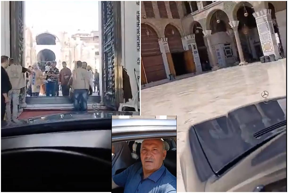 الجامع الأموي يوضح حقيقة وسبب تجول سيارة داخل باحته
