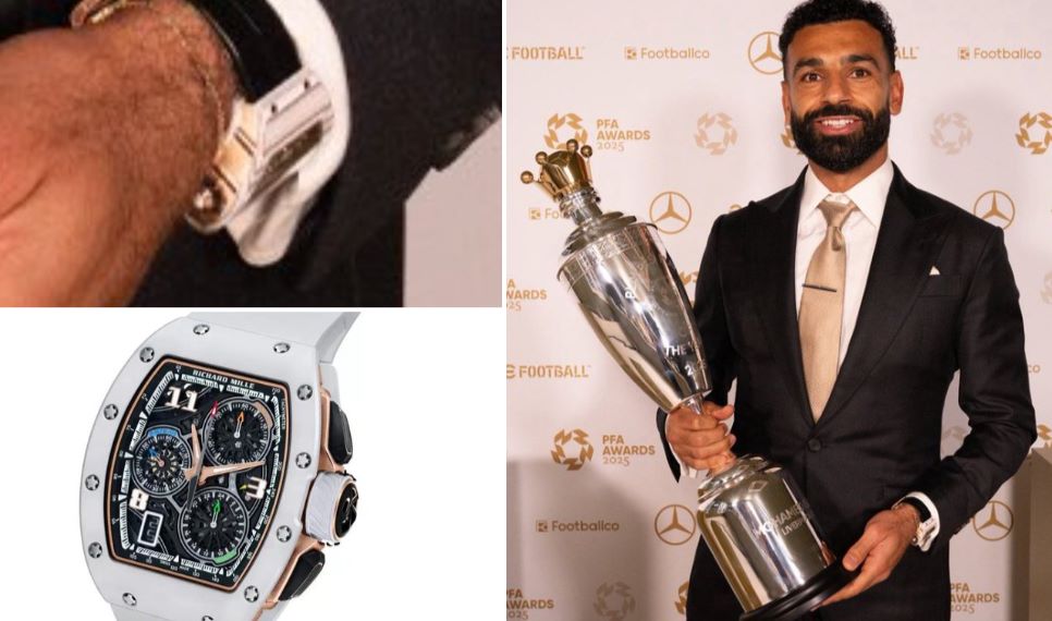 ساعة محمد صلاح في حفل البريميرليغ تحقق رقمًا مذهلاً في قيمتها رغم سنوات على إطلاقها