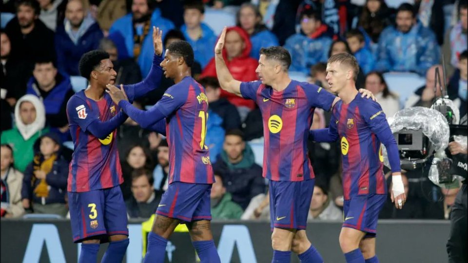 برشلونة يقترب من ريال مدريد في صدارة ترتيب الدوري الاسباني بفوز درامي على سيلتا فيغو