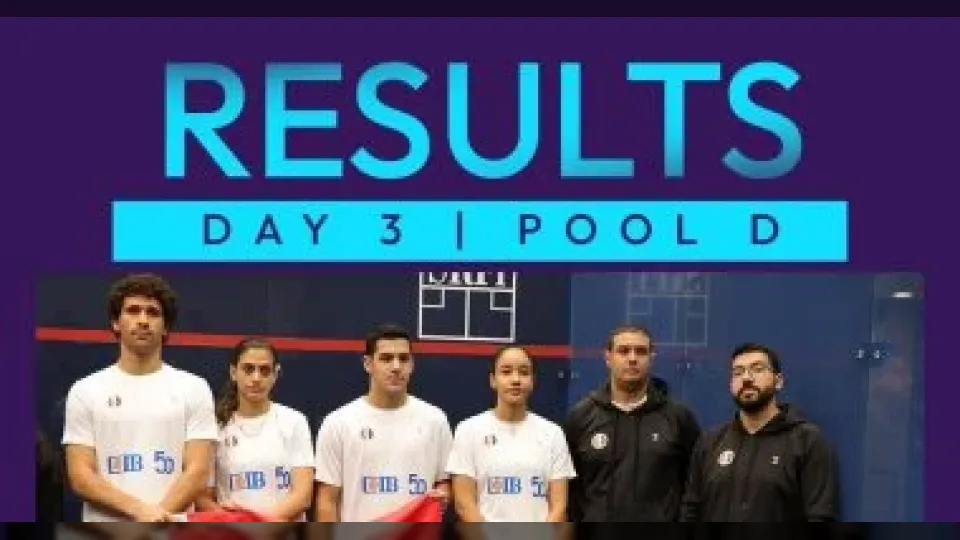 منتخب مصر للاسكواش يتصدر مجموعته برصيد انتصارين في كأس العالم بتايلاند
