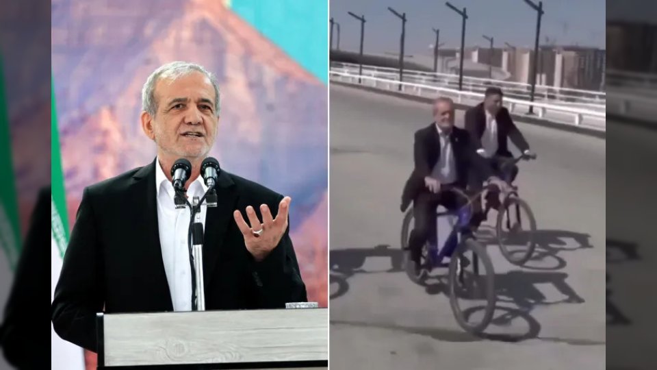 حقيقة فيديو بزشكيان بالدراجة في أصفهان.. هل تحدى القصف الأمريكي فعلاً؟