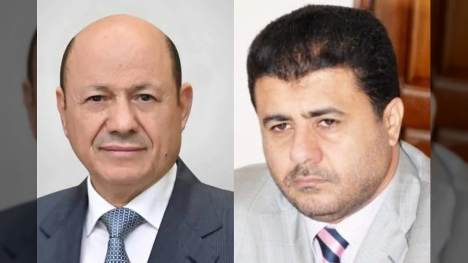 رئيس مجلس القيادة الرئاسي اليمني يعزي الشيخ أحمد العيسي في وفاة شقيقه